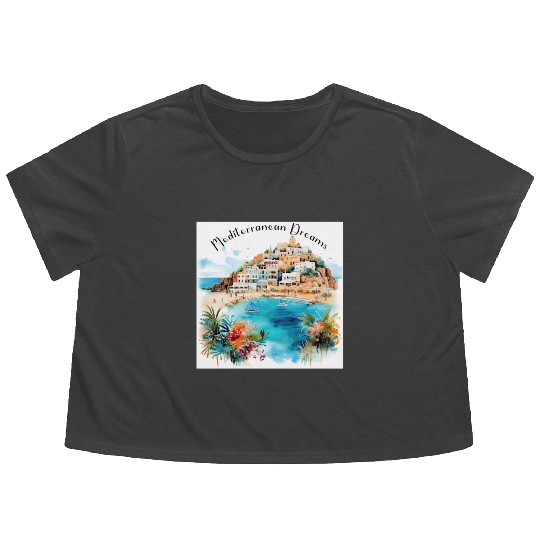Mediterranean Dreams Flowy Cropped Tees