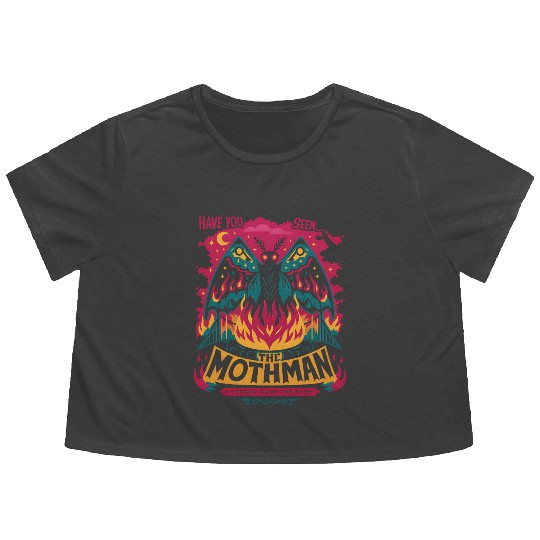 Mothman Black Bridge Have You Seen The Flowy Cropped Tees