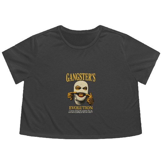 Gangster’s Evolution – Streetwear Statement Flowy Cropped Tees