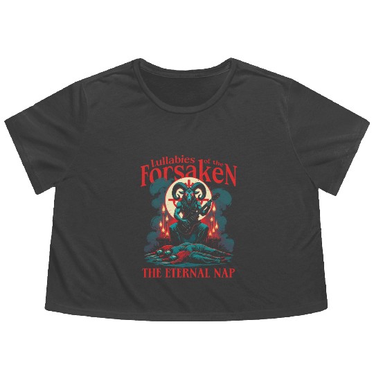 Occult Demonology Tarot Lullabies Of The Forsaken Flowy Cropped Tees
