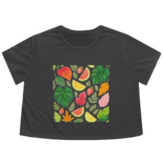 Sweet Garden & Strawberry Bliss Flowy Cropped Tees