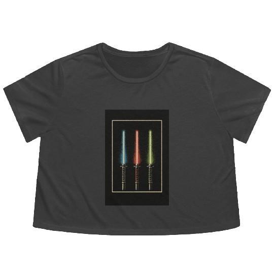 Katana LightSaber Flowy Cropped Tees