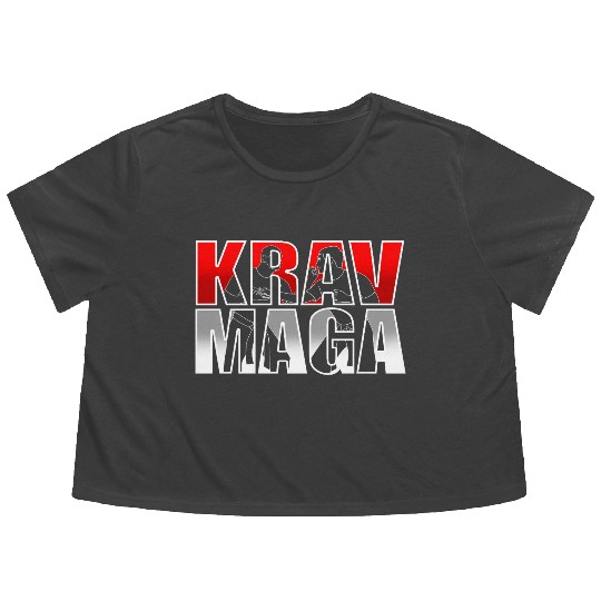 Krav Maga Israel Martial Arts Fighter Flowy Cropped Tees