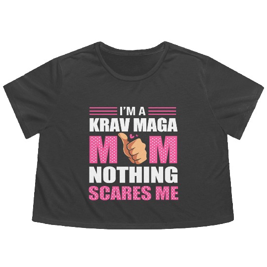 Krav Maga Mom Israel Martial Arts Flowy Cropped Tees