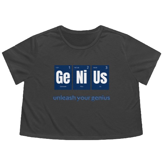 Periodic Table Flowy Cropped Tees,Science Inspire, Unleash Power
