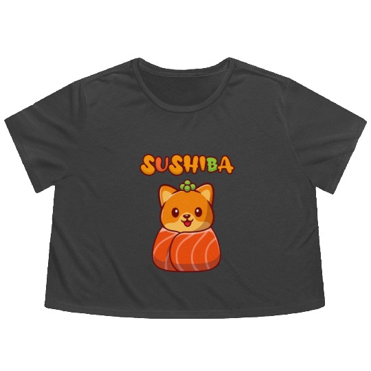 Shiba Inu - Sushiba Flowy Cropped Tees