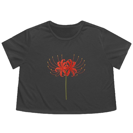 Red Spider Lily Flowy Cropped Tees – Japanese Death Flower Ar