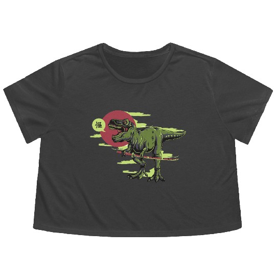 Dino Katana Master Flowy Cropped Tees