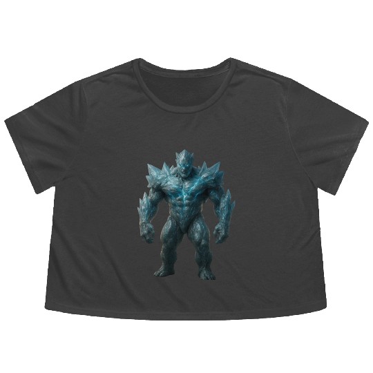 Crystal Golem hyper-realistic Flowy Cropped Tees