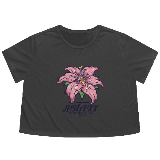 Dark Bloom Lily – JustRuxx Graphic Design Flowy Cropped Tees
