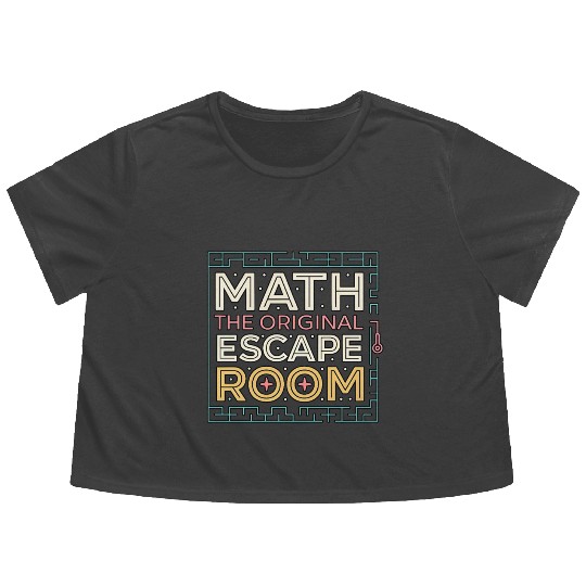 Math: The Original Escape Room | Puzzle Design Flowy Cropped Tees