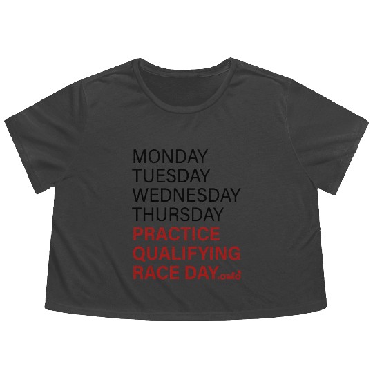 monday tuesday wednesday thursday practice qual Flowy Cropped Tees
