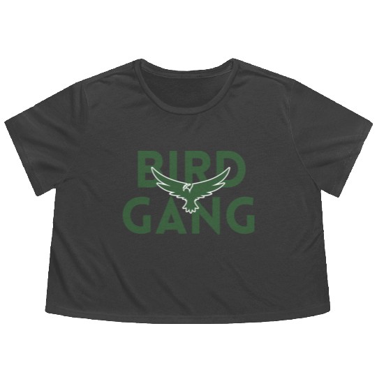 Bird Gang Bold Logo Design Flowy Cropped Tees