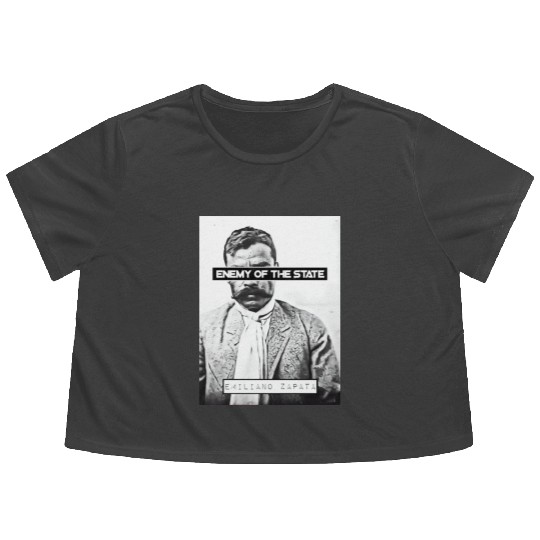 Emiliano Zapata (EOTS) (B&W) Flowy Cropped Tees