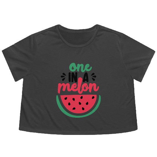One in a melon Flowy Cropped Tees