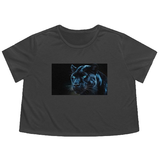 Black Panther Flowy Cropped Tees