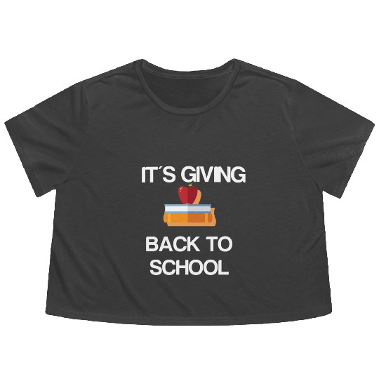 It's giving back to school Flowy Cropped Tees