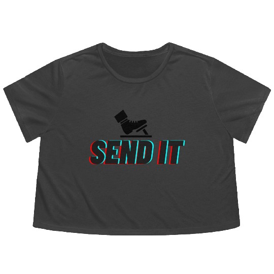 Send It Street Racing Flowy Cropped Tees