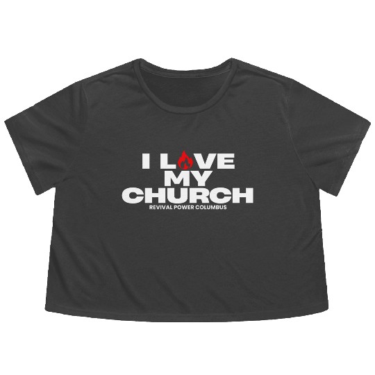 I Love my Church - Red Flowy Cropped Tees