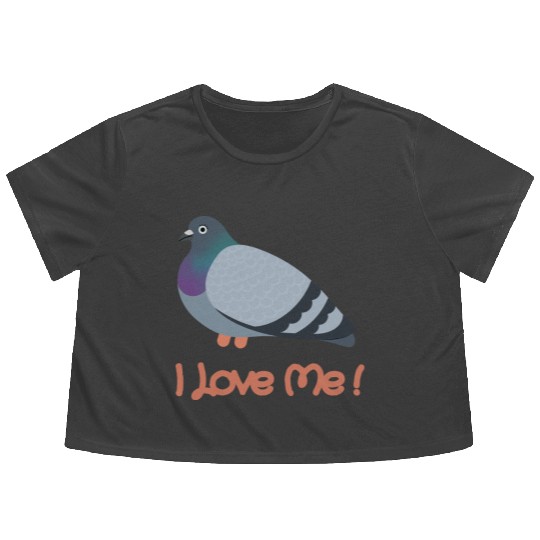 I LOVE ME - Pigeon Flowy Cropped Tees