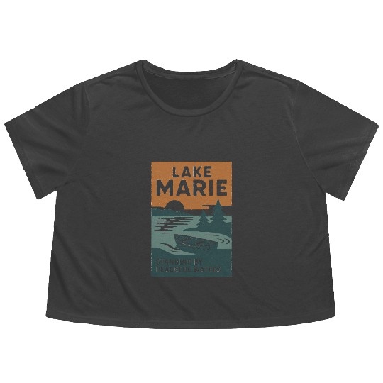 Lake Marie: Standing By Peaceful Waters Flowy Cropped Tees