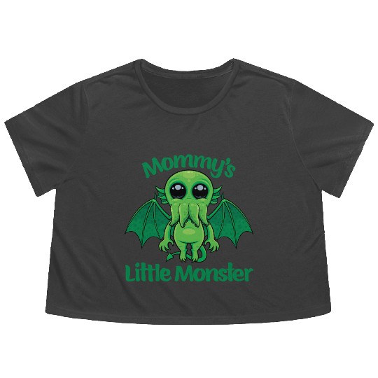 Mommy’s Little Monster Cthulhu Cuddles Flowy Cropped Tees