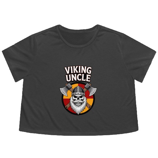 viking uncle norse warrior funny gift Flowy Cropped Tees