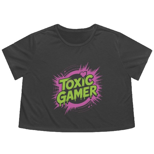 Toxic Gamer Flowy Cropped Tees