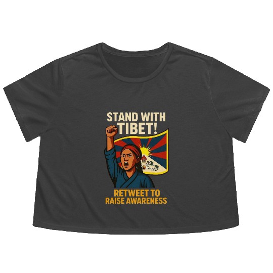 STAND WITH TIBET! Flowy Cropped Tees