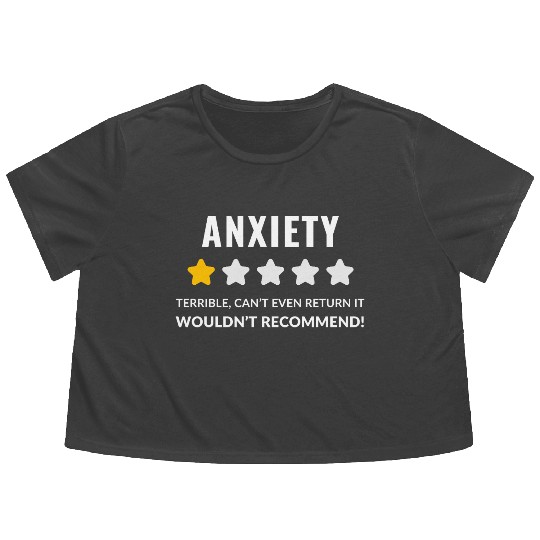 Abstract Anxiety and Emotions Illustration Flowy Cropped Tees