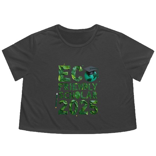 Eco Friendly Scholar 2025 Earth Design Flowy Cropped Tees
