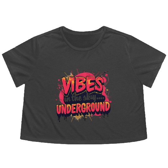 Vivid Underground Vibe Flowy Cropped Tees
