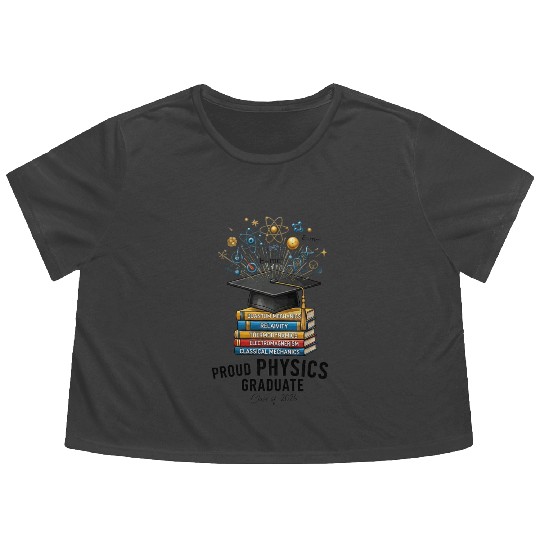 proud physics graduate class of 2026 Flowy Cropped Tees