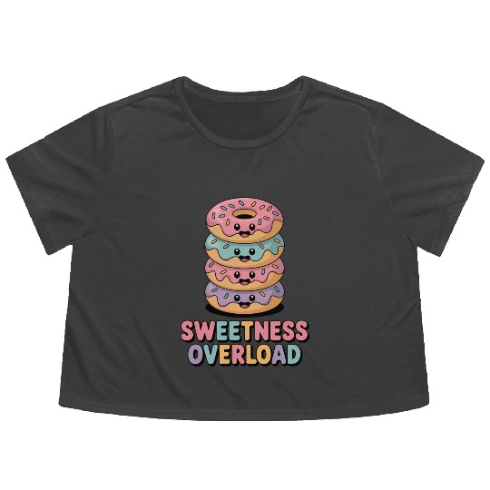 Sweetness Overload | Donut Kids Flowy Cropped Tees