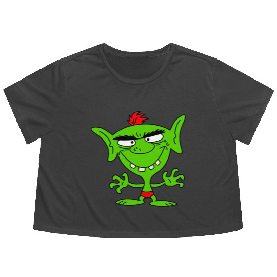 green goblin Flowy Cropped Tees