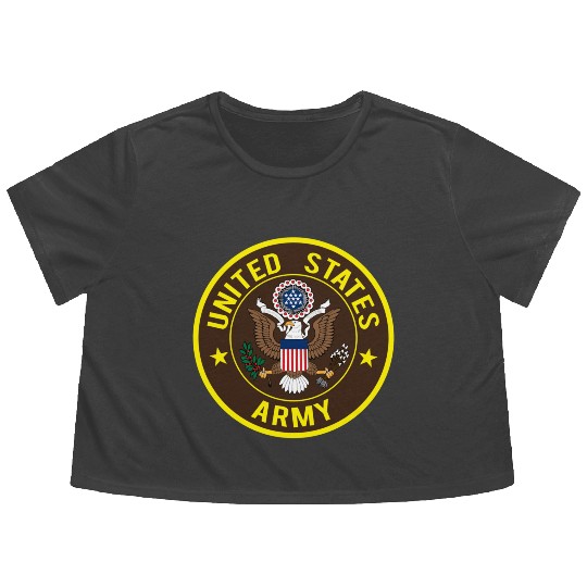 US Army Flowy Cropped Tees