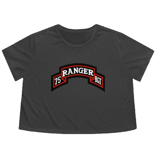 75th Ranger RGT Flowy Cropped Tees