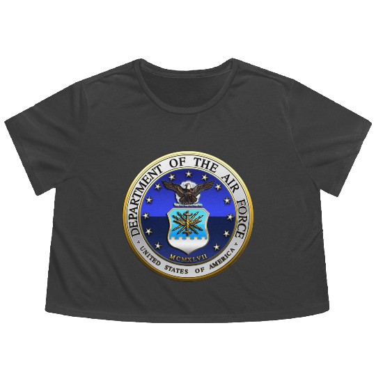 US Air Force (USAF) Seal Flowy Cropped Tees