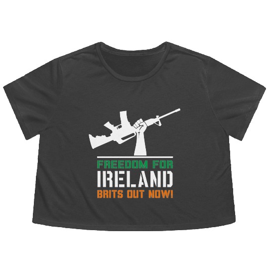 Freedom for Ireland! Flowy Cropped Tees