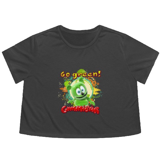 Gummibär Go Green Earth Day Trees Flowy Cropped Tees
