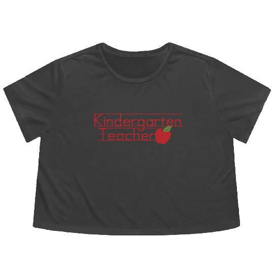 Kindergarten teacher Flowy Cropped Tees
