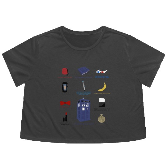 Doctor Who Items Flowy Cropped Tees