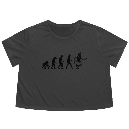 evolution robot Flowy Cropped Tees