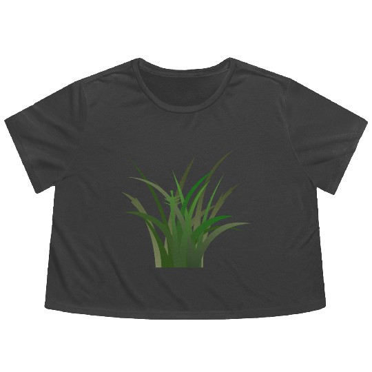 Green Grass Flowy Cropped Tees