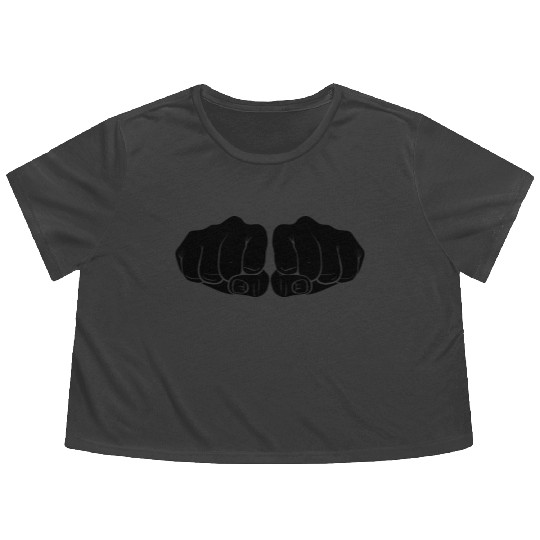 fist black power Flowy Cropped Tees