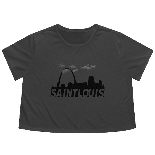 Saint St Louis Missouri Skyline Flowy Cropped Tees