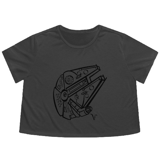 Millennium Falcon [Artist Rendering 4] Flowy Cropped Tees