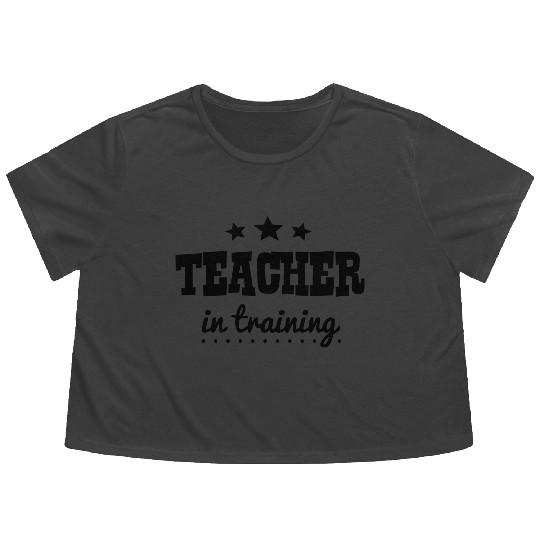 teacher in training Flowy Cropped Tees