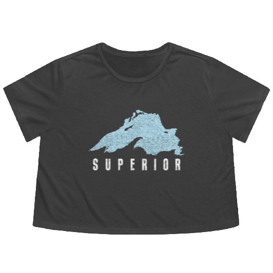 Lake Superior Great Lakes Flowy Cropped Tees