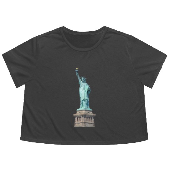 Statue Of Liberty Flowy Cropped Tees